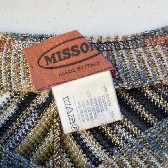 Missoni Women's Striped Zig-Zag Pattern Knitwear Pant & Cardigan Suit Size Med - Picture 7 of 15